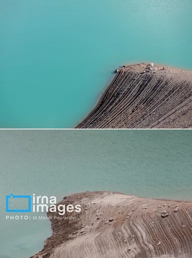 گزارش تصویری | خشک‌ترین وضعیت سد کرج در یک دهه اخیر