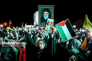 جشن مردم مشهد در حمایت از مردم فلسطین و عملیات «طوفان الاقصی»