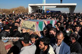مراسم تشییع و تدفین شهید گمنام در دانشگاه فردوسی مشهد