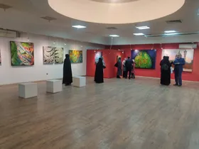 نمایشگاه آثار نقاشی-خط &laquo;شاهچراغ&raquo; در مشهد گشایش یافت