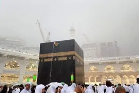 ویدئو| بارش باران در مسجدالحرام