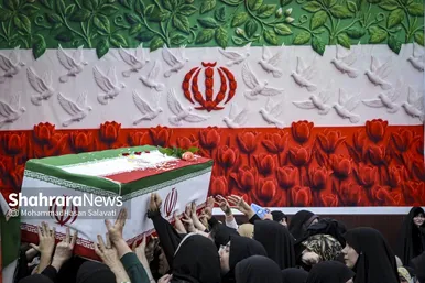 گزارش تصویری | مراسم وداع با پیکر مطهر شهدای سنگر خیابان