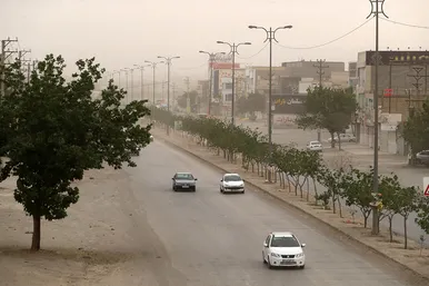 گرد و خاک صبحگاهی در مشهد