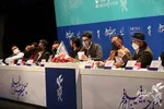 تصاویر امین حیایی و مجید صالحی در نشست رسانه‌ای فیلم «برف آخر»