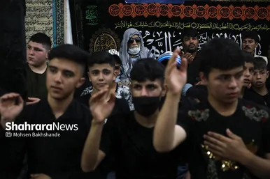 مراسم عزاداری شب هفتم محرم در حسینیه سادات نبی مهاجران افغانستانی‎