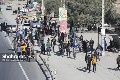 زائران پیاده حرم امام رضا (ع)