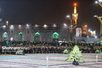 آیین خطبه خوانی شب شهادت امام رضا(ع) در حرم مطهر رضوی