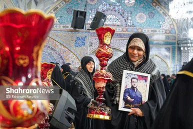 گزارش تصویری | آئین سیاه پوشی حرم مطهر امام رضا(ع)توسط مادران و همسران شهدا