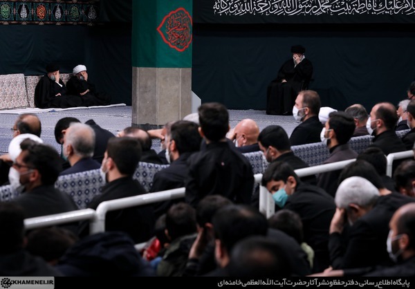 پنجمین شب عزاداری فاطمیه در محضر رهبر معظم انقلاب + تصاویر