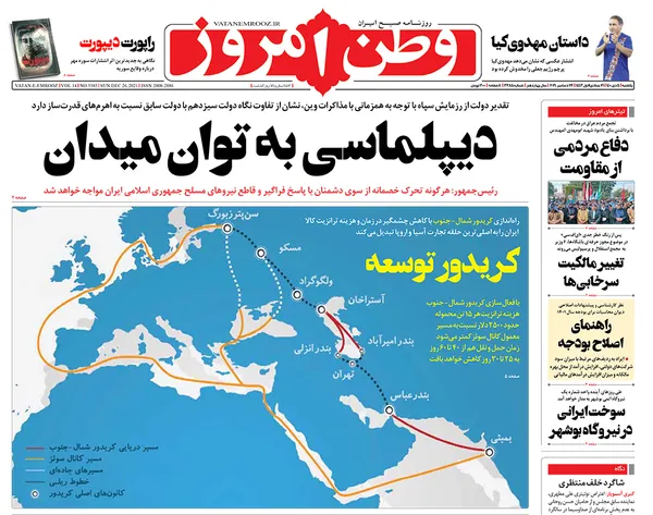 صفحه نخست روزنامه‌های کشور - یکشنبه ۵ دی ۱۴۰۰