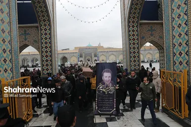 تشییع پیکر شهرام عبدلی در حرم مطهر رضوی