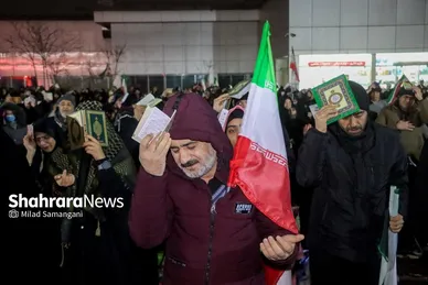 گزارش تصویری | مراسم احیای اولین شب قدر رمضان ۱۴۰۴ - چهارراه مخابرات مشهد