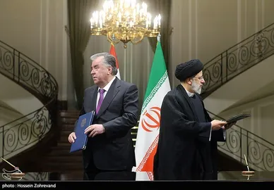 استقبال رسمی رئیسی از رئیس جمهور تاجیکستان