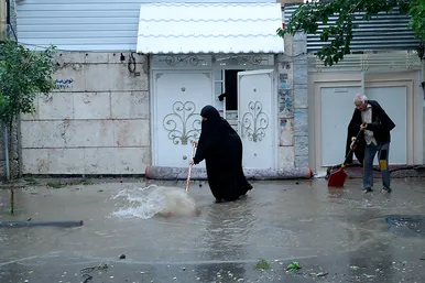سیل در خیابان های مشهد(2)