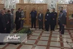 پیکر دکتر مهدوی دامغانی در حرم مطهر رضوی تشییع و به خاک سپرده شد + فیلم و تصاویر