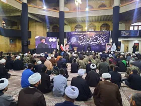 برگزاری مراسم شهادت امام صادق (ع) با حضور طلاب و حوزویان خراسان&nbsp;در مدرسه آیت الله خویی