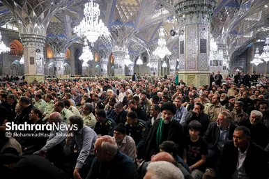 مراسم بزرگداشت هفتمین روز شهادت شهدای خدمت در حرم مطهر رضوی