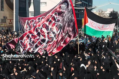 اجتماع عزاداران فاطمی و تشییع پیکر ۱۲ شهید گمنام دفاع مقدس و ۲ شهید حادثه تروریستی راسک در مشهد