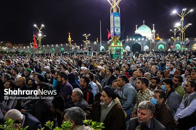 مراسم وداع با شهدای حادثه تروریستی شاهچراغ در حرم مطهر رضوی