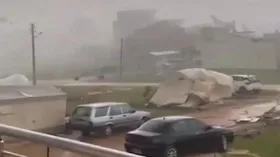 ویدئو| وقوع طوفان در مناطق زلزله زده ترکیه