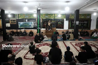 مراسم عزاداری شب هفتم محرم در حسینیه سادات نبی مهاجران افغانستانی‎