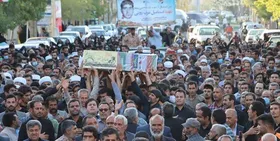 پیکر شهید اسماعیل عرب زوزنی در زادگاهش روستای زوزن به خاک سپرده شد