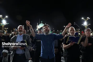 مراسم احیاء شب ۲۱ ماه رمضان در حرم مطهر رضوی