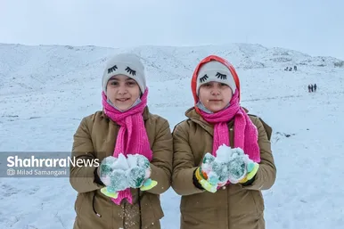 گزارش تصویری | جشن برفی در دامنه کوه