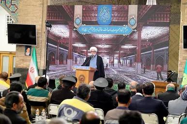 مراسم آغاز عملیات احداث رواق مبارکه امیرالمومنین علیه السلام در حرم رضوی