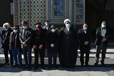مراسم تشییع و تدفین پیکر «سعید تشکری» در حرم مطهر رضوی