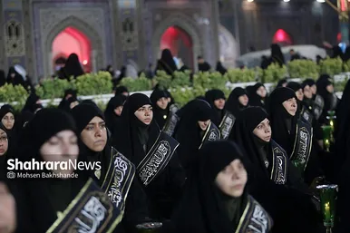 گزارش تصویری | مراسم خطبه خوانی شب عاشورا در حرم مطهر رضوی