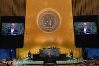 فیلم کامل سخنرانی مسعود پزشکیان، رئیس جمهور ایران در مجمع عمومی سازمان ملل (۱ مهر ۱۴۰۵)