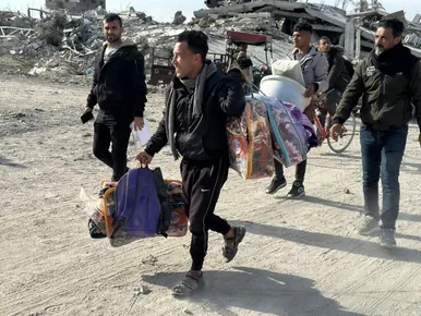 گزارش تصویری | بازگشت فلسطینی‌ها به نوار غزه پس از آتش‌بس
