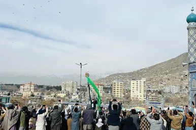 عکس‌هایی از مراسم آغاز سال نو در زیارت سخی کابل
