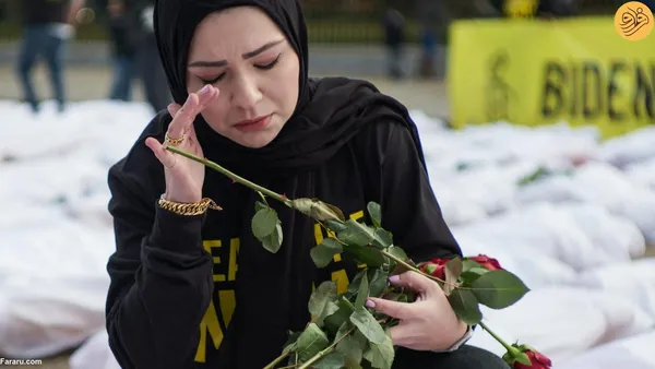 نمایش ده‌ها جسد مقابل کاخ سفید + تصاویر