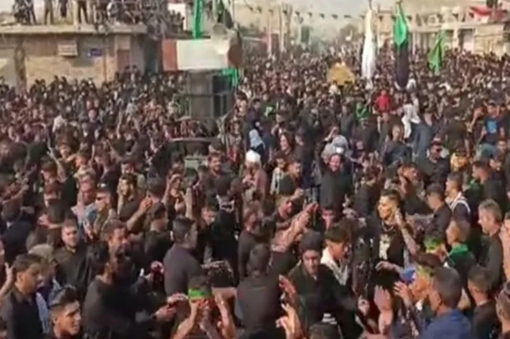 عزاداری اهوازی‌ها در دمای بالای ۵۰ درجه + فیلم