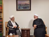 رئیس قوه قضائیه در قم با آیت الله سبحانی دیدار کرد