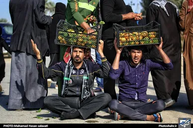 هم‌قدم با زائران کربلا در کنار فرات