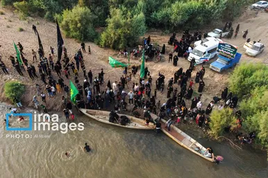 عکس‌هایی از استقبال اهالی خلیفه حیدر از زائران کربلا