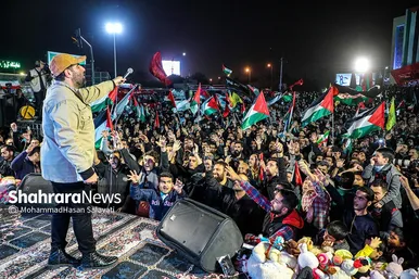 اجتماع مردمی «این المنتقم» در میدان فلسطین مشهد