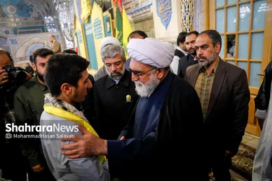 گزارش تصویری | وداع با پیکر مطهر بانوی شهیده معصومه کرباسی در حرم مطهر رضوی - مشهد