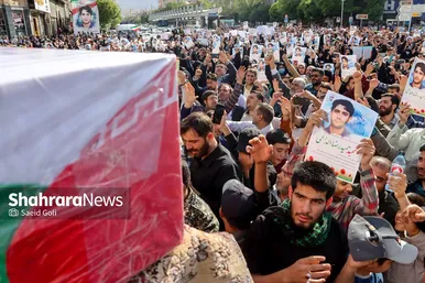 تشییع باشکوه پیکر «شهید غیرت» حمیدرضا الداغی در مشهد