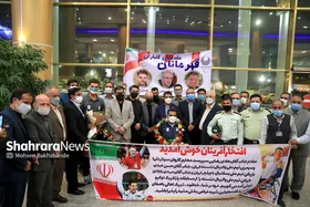 استقبال از سه عضو کاروان پارالمپیک کشور در مشهد