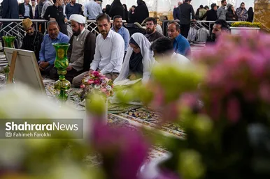 گزارش تصویری | عقد بالا سر حضرت ؛ لحظه شیرین وصال
