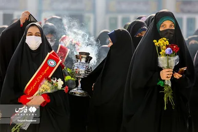صبحگاه مشترک نیرو‌های مسلح در مسجد جمکران