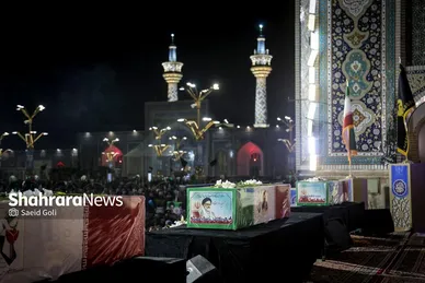 گزارش تصویری | مراسم وداع با شهید مقاومت، حجت‌الاسلام سیداسماعیل خطیب در حرم مطهر رضوی