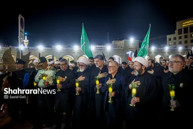 گزارش تصویری | مراسم شام غریبان امام حسین (ع) در مشهدمقدس (۴ تیر ۱۴۰۵)