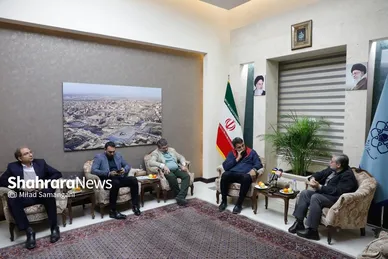 گزارش تصویری | دیدار احسان حدادی، رئیس فدراسیون دوومیدانی، با شهردار مشهد مقدس