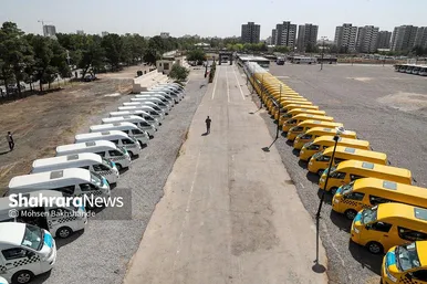 رونمایی از ١۵٠ دستگاه ون و اتوبوس با حضور وزیر کشور در مشهد