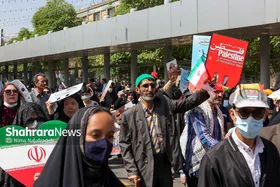طنین شعار اتحاد امت اسلام در میدان ۱۵ خرداد مشهد| حماسه حضور یک&zwnj;بار دیگر تکرار شد+ فیلم و عکس